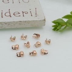 Terminale a conchiglia acciaio compatibile catena 3 x 4 mm 10pz Gioie d'Oriente