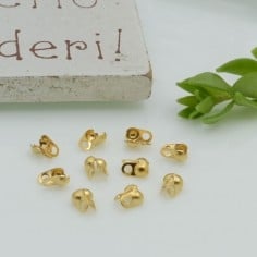 Terminale a conchiglia acciaio compatibile catena 3 x 4 mm 10pz Gioie d'Oriente 2