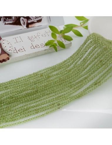 Filo prenite tonda sfaccettata 2mm verde chiaro 40cm | GDO