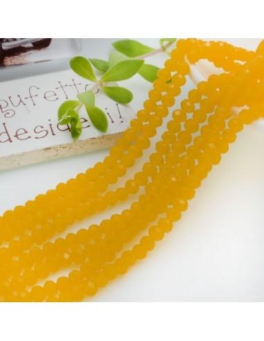 Filo di Mezzi Cristalli Giallo Scuro Rondelle 3x4mm Sfaccettati Briolette 125 a 145pz GDO | Gioie d'Oriente