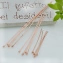 Chiodini con testa a pallina in Acciaio oro rosa 10pz - Varie misure | GDO