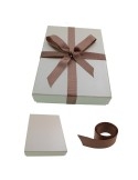 Scatola Confezione Regalo Bracciali Collana Parure Anello 6pz 18x13x3.5cm colore beige