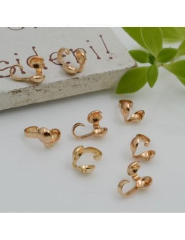 Terminale Coprinodo foro aperto in ottone 4.5 x 7 mm 20pz Gioie d'Oriente