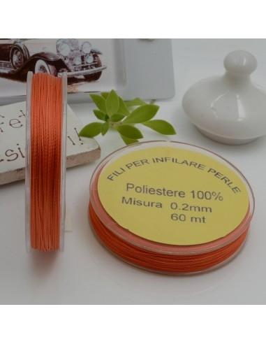 Filo Poliestere Infilaperle Arancione 0,20mm - 60mt | GDO