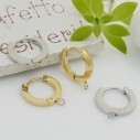 Base orecchini cerchio tondo chiuso 13mm con anellina in acciaio GDO