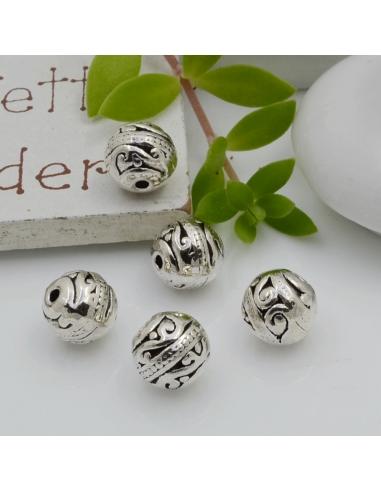 Distanziatori Perline tondo 8 mm 5 pz in metallo per bigiotteria per le tue creazioni!