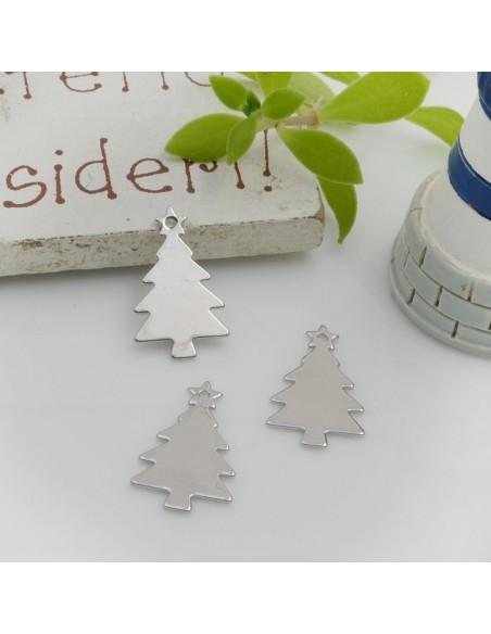 Ciondoli albero di Natale in ottone 9x14mm 2pz Gioie d'Oriente