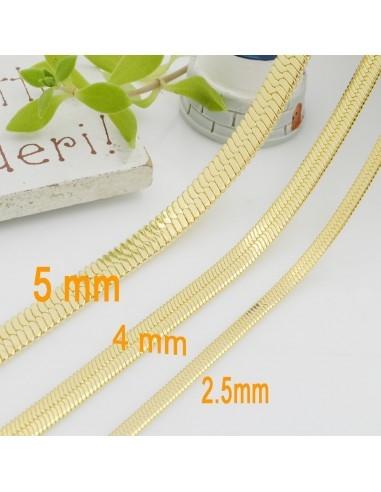 Collana snake in acciaio spessore varia con prolunga 5cm 1pz