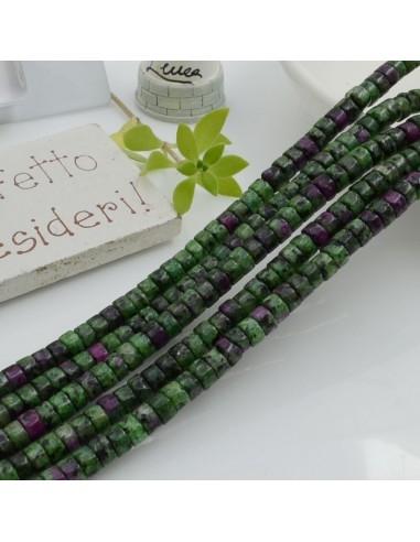 Rondelle in zoisite lisce 2 x 4 mm filo 40 cm 170pz Gioie d'Oriente