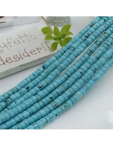Rondelle in aulite turchese lisce 2 x 4 mm filo 40 cm 170pz Gioie d'Oriente