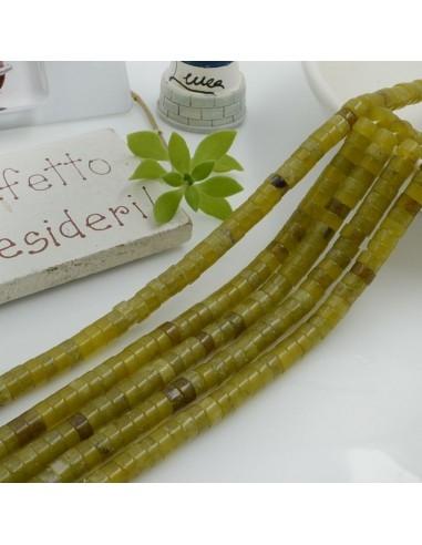 Rondelle in pietre dure lemon lisce 2 x 4 mm filo 40 cm 170pz Gioie d'Oriente