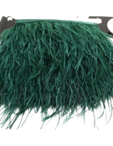 Frange Piume di struzzo colore Verde scuro altezza max 16cm lunghezza 20cm GDO | Gioie d'Oriente