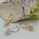 Monachelle in ottone con punto luce di zircone 18mm 1 paio | GDO