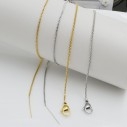Base collana cobra quadrata di 1.2mm in acciaio con ago chiodino e chiusura | GDO