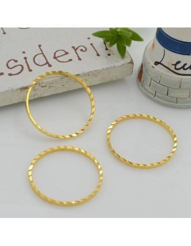 Connettori tondo vuoto 16mm 12pz in ottone base oro - GDO