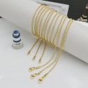 Base collana con catena a palline lisce in acciaio oro varie misure | GDO