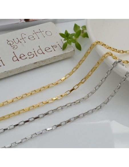 Catena in acciaio rettangolare 2x4mm 1mt - GDO