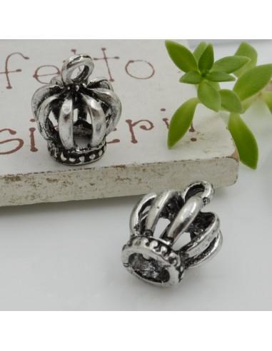 Ciondoli corona in ottone 11.5x14 mm 2pz Gioie d'Oriente