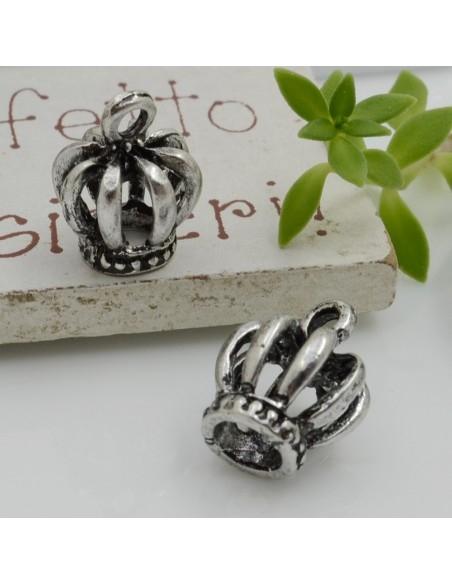 Ciondoli corona in ottone 11.5x14 mm 2pz Gioie d'Oriente