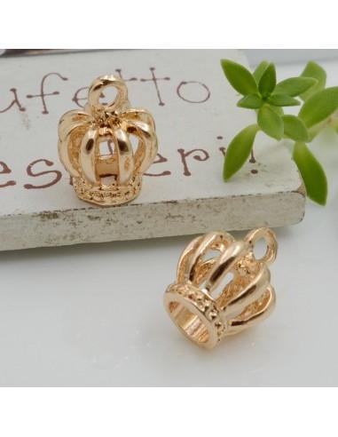 Ciondoli corona in ottone 11.5x14 mm 2pz Gioie d'Oriente