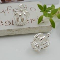 Ciondoli corona in ottone 11.5x14 mm 2pz Gioie d'Oriente 2