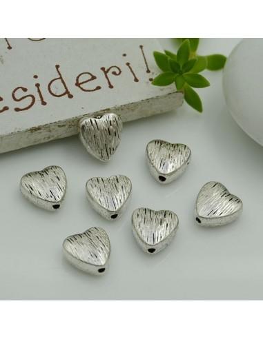 Distanziatori cuore piatto rigato in metallo 8mm 8pz - GDO