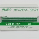 Filo nylon infilaperle di colore verde con ago di diverse misure - GDO