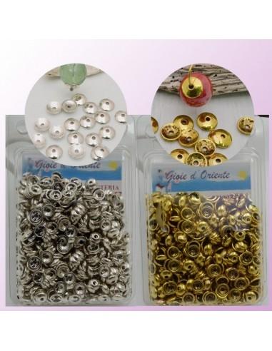 maxi confezione copriperla Copri perline lisci 8 mm 6 mm in metallo lega