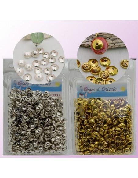 maxi confezione copriperla Copri perline lisci 8 mm 6 mm in metallo lega