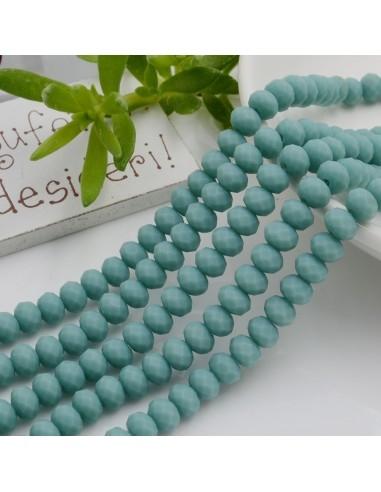 Filo di mezzi cristalli a forma di rondelle 4x6mm Tiffany Opaco cipollotti sfaccettati 40cm circa 84pz GDO | Gioie d'Oriente