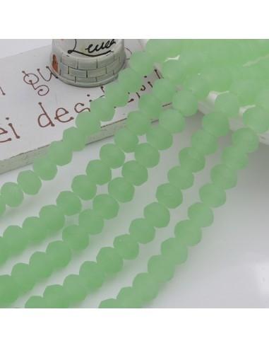 Filo di mezzi cristalli a forma di rondelle 4x6mm Giada Opaco cipollotti sfaccettati 42cm circa 84pz GDO | Gioie d'Oriente