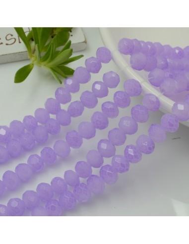 Filo di Mezzi Cristalli Giada Lilla Rondelle Cipollotti 4x6mm Sfaccettati Briolette 42cm circa 84pz GDO | Gioie d'Oriente