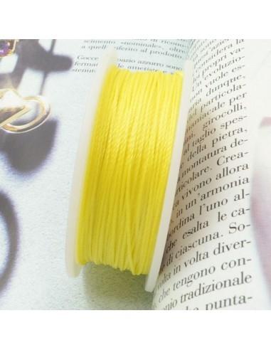 Filo Poliestere c.p-Lon è ideale per il Crochet colore 126 giallo 0.50mm 50mt GDO