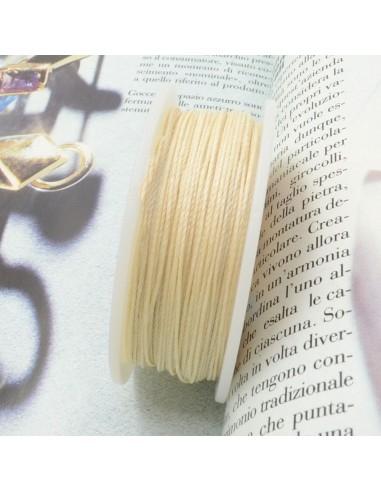 Filo Poliestere c.p-Lon è ideale per il Crochet colore 003 crema 0.50mm 50mt