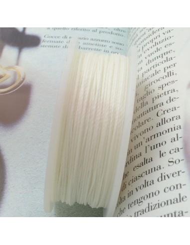 Filo Poliestere c.p-Lon è ideale per il Crochet colore 002 panna 0.50mm 50mt GDO