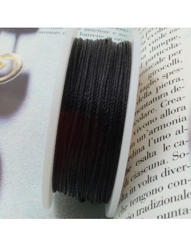 Filo Poliestere c.p-Lon è ideale per il Crochet colore nero 0.50mm 50mt GDO