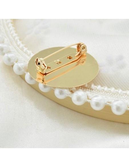 Base per spilla da cucito incollo colore oro in metallo 1 pz