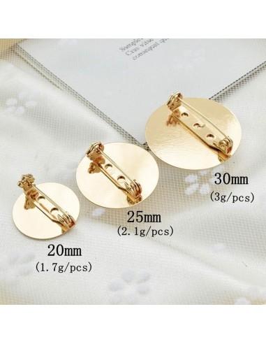 Base per spilla da cucito incollo colore oro in metallo 1 pz