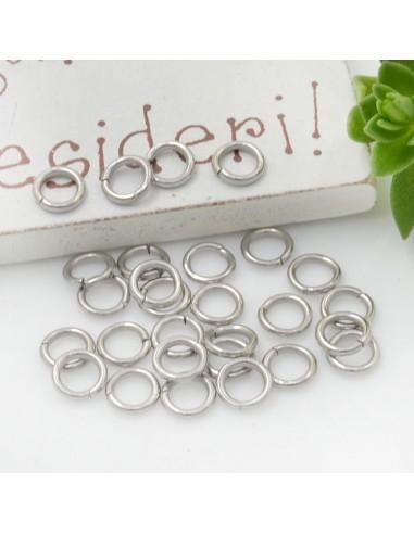 Anellini aperti in acciaio inossidabile misure varia