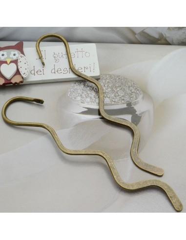 Segnalibro ad onda liscio in metallo color bronzo 15.5x2.8cm 1pz - GDO
