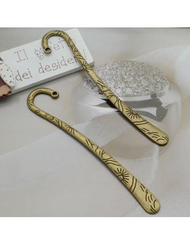 Segnalibro con fantasia in metallo color bronzo 12x2cm 1pz - GDO