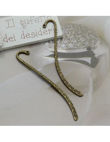 Segnalibri con decorazioni in metallo color bronzo 8x1.3cm 2pz - GDO