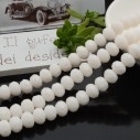 Filo di Mezzi Cristalli cinesi Panna rondelle cipollotti 6x8mm sfaccettati briolette 65-70pz GDO | Gioie d'Oriente