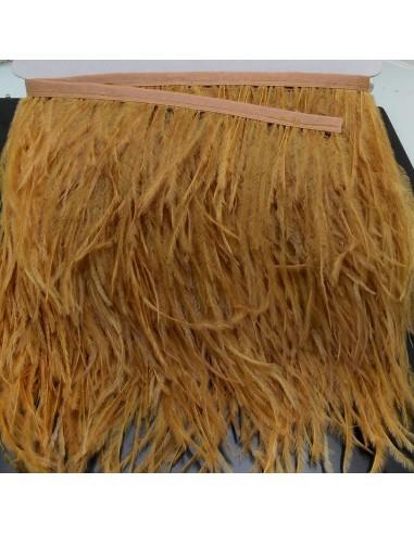 Frange Piume di struzzo colore Beige scuro altezza max 16cm lunghezza 20cm GDO | Gioie d'Oriente