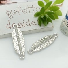 Ciondolo connettore in ottone con strass 33x9mm 1pz colori vari Gioie d'Oriente 2