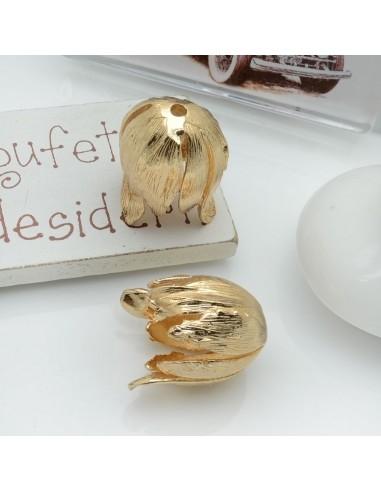 Copriperla fiore in ottone 18x22mm Gioie d'Oriente