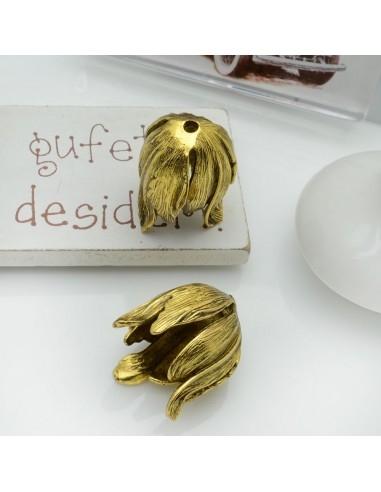 Copriperla fiore in ottone 18x22mm Gioie d'Oriente