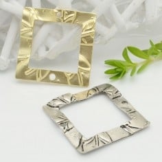 Ciondolo in zama inframezzo oro e argento 42 mm, 1 pz Gioie d'Oriente