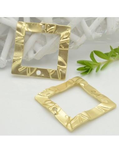 Ciondolo in zama inframezzo oro e argento 42 mm, 1 pz Gioie d'Oriente