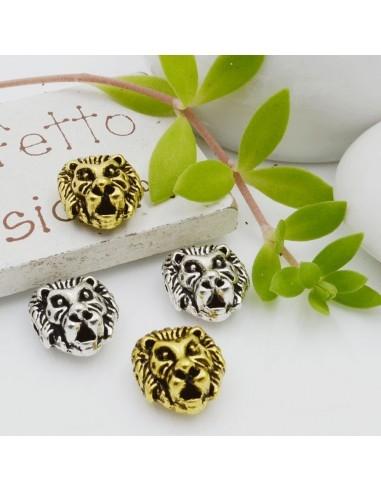 Distanziatori leone metallo 12 x 11 mm 3pz Gioie d'Oriente